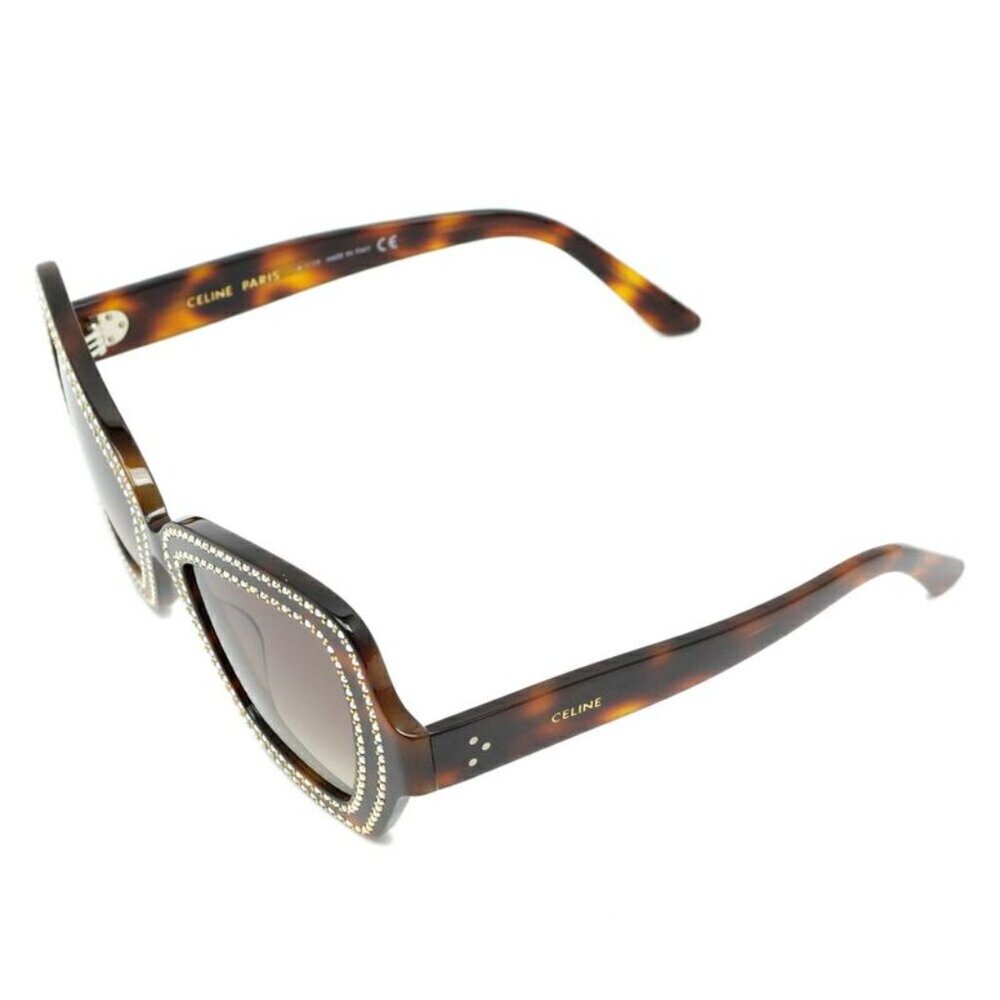 Celine Sunglasses Rhinestone Brown Silver - Picture 4 of 9